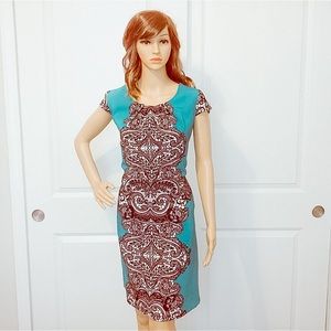 💙💚 *HP* Shelby & Palmer Fitted Wiggle Dress